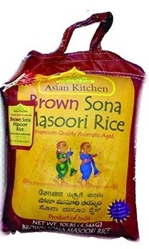 ASIAN KITCHEN BROWN SONA MASOORI RICE 4LB BAG
