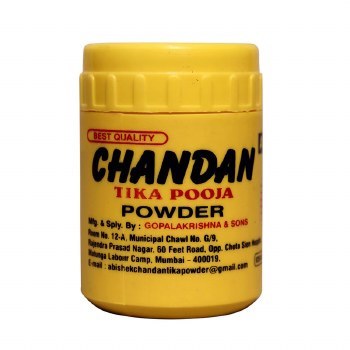 CHANDAN TIKA POOJA POWDER  NET WT 50 GM