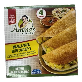 AMMA'S KITCHEN FROZEN MASALA DOSA 4PC