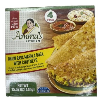 AMMA'S KITCHEN FROZEN RAWA MASALA DOSA 4PC