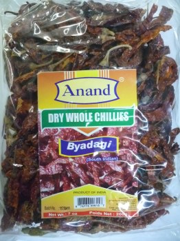 ANAND BYADAGI DRY WHOLE CHILLIES 200G