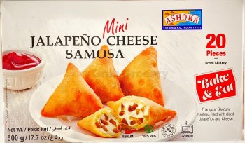 ASHOKA MINI JALAPENO CHEESE SAMOSA 20PC