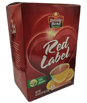 BROOKE BOND RED LABEL FINE QUALITY LOOSE LEAF BLACK TEA NET WT 63.4 OZ (3.9 LB) 1.8 KG