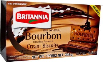 Britannia the Original Bourbon Chocolate Flavoured Cream Biscuits, 13.7 Oz., 390 Grams