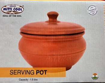Red Clay Serving Handi  1.5lt
