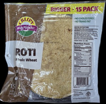 Crispy Whole Wheat Roti 15pc