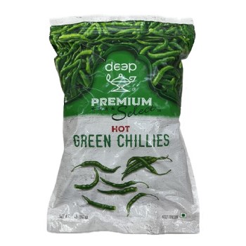 DEEP FROZEN HOT GREEN CHILLIES 2LB