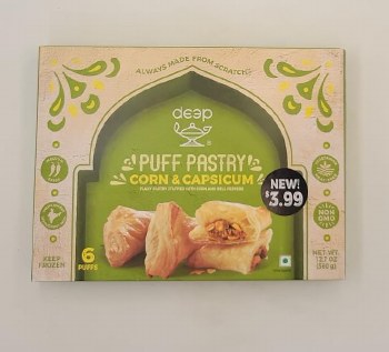DEEP FZ CAPSICUM CORN MASALA PUFF PASTRY 6PUFFS