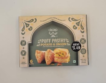 DEEP FZ POTATO ONION MASALA PUFF PASTRY 6PUFFS