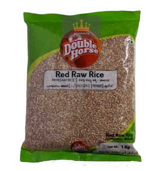 DOUBLE HORSE RED RAW RICE NET WT 1 KG