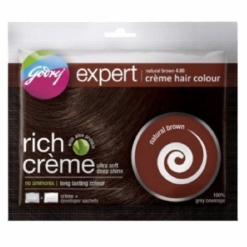 GODREJ EXPERT NATURAL BROWN HAIR COLOR 20 GM POUCH