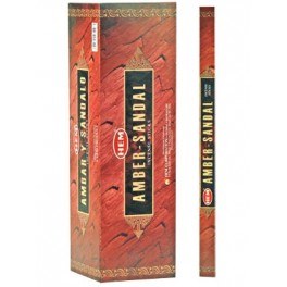 HEM AMBER SANDAL INCENSE AGARBATTI 6PC PACK