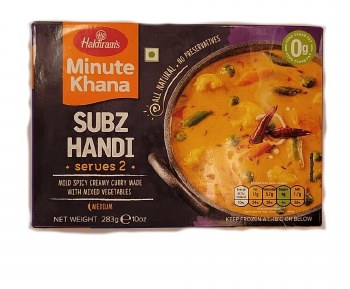 HALDIRAM FROZEN SUBZI HANDI 10OZ