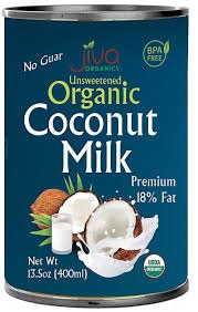 JIVA ORGANIC COCONUT MILK 18% 13 OZ