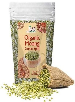 JIVA ORGANIC GREEN MOONG SPLIT 2 LB