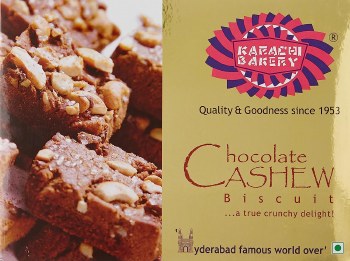 KARACHI BAKERY CHOCOLATE CASHEW BISCUITS NET WT 400 GM