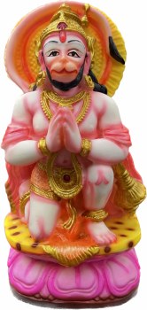 SITTING PAINTED HANUMANJI 6INCH