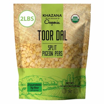 KHAZANA ORGANIC TOOR DAL 2LB