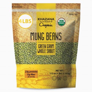KHAZANA ORGANIC MUNG BEANS 4LB