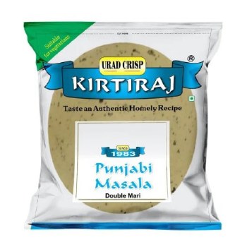 KIRTIRAJ URAD CRISPS PUNJABI MASALA PAPAD NET WT 200 GM