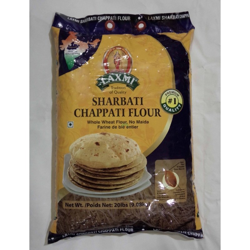 LAXMI SHARBATI CHAPPATI FLOUR 20LB - Subhlaxmi Grocers