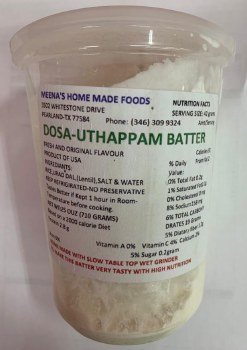 MEENA DOSA UTTAPAM BATTER  SMALL PACK 25 OZ