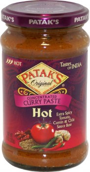Patak Curry Paste Hot 10oz.