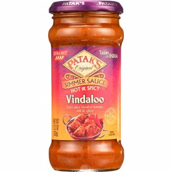 PATAK HOT VINDALOO SAUCE 12 OZ