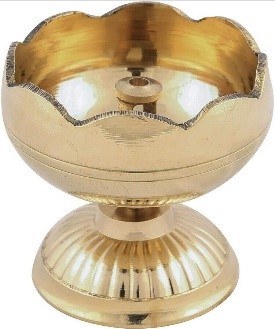 Brass Flower Pyali Deep No.4