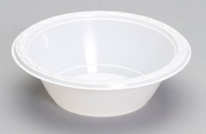 WHITE PLASTIC BOWLS 50 COUNT