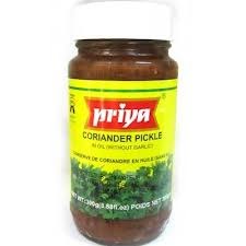 PRIYA CORIANDER PICKLE WITHOUT GARLIC 300GM