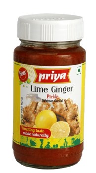PRIYA LIME GINGER WITHOUT GARLIC 300G