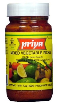 PRIYA MIXED VEGETABLE PICKLE WITH GARLIC 300GM
