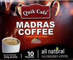 QUIK CAFE MADRAS COFFEE 10 CT