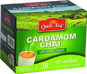 QUIK TEA UNSWEETENED CARDMOM CHAI 10 CT