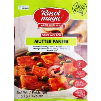 RASOI MAGIC MAGIC MEAL MIXES SPICE MIX FOR MUTTER PANEER NET WT 50 GM/ 1.76 OZ