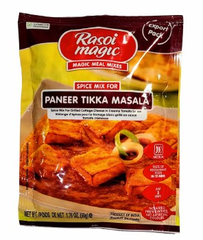 RASOI MAGIC NO ONION NO GARLIC PANEER TIKKA MASALA SPICE MIX NET WT 50 GM