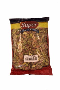 SUPER GREEN PISTACHIO RAW UNSALTED 400GM