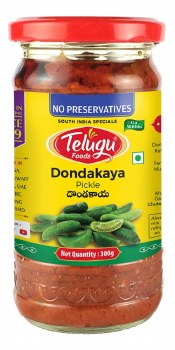 Telugu Tindora Pickle with garlic, 300g