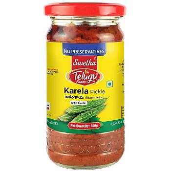 TELUGU KARELA PICKLE WITH GARLIC 300GM