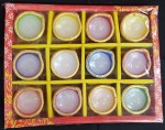 FANCY CLAY (ROUND) DIYAS/DIWA WITH WAX 12PC SET