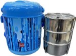 PLASTIC CELLO (INSULATED) STEEL TIFFIN 4SECTION (5''Dx9''H)