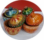 FANCY HAND CRAFTED MINI CLAY CUPS FOR DAHI (SINGLE PIECE)