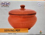 Red Clay Serving Handi  1.5lt