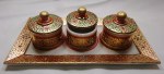 Marble Dish With 3container