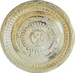 Brass Om Plate Small