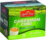 QUIK TEA UNSWEETENED CARDMOM CHAI 10 CT