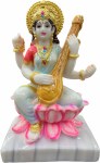 WHITE SARASWATI ON LOTUS   7INCH