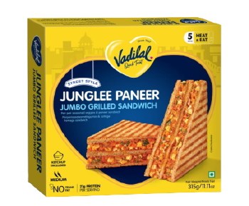 VADILAL STREET STYLE JUNGLEE PANEER JUMBO GRILLED SANDWICH 315 GM/ 11.11 OZ