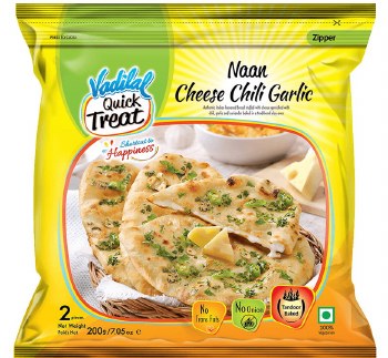 VADILAL FROZEN CHILI GARLIC CHEESE NAAN 2PC PACK